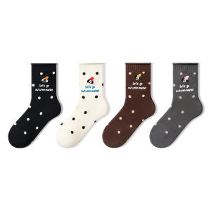 PRIMEET | Dotted Gray Female Socks Autumn-Winter