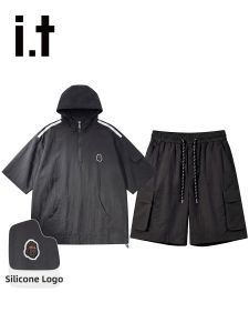 FINGERCROXX | Black Loose Casual Short Sleeve Set