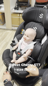 Sweet Cherry SCR Series ECE R129 360° Rotation Convertible Car Seat ST-7 ST7 SCR26 i-Size ISOFIX with Leg Support & Buckle Alarm System Baby Car Seat