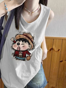 Áo Ba Lỗ Không Tay Cotton Rộng Rãi Phong Cách Mỹ Cổ Điển Hoạt Hình Gợi Cảm Mùa Hè 2025 Áo Khoác Ngoài Cho Nữ