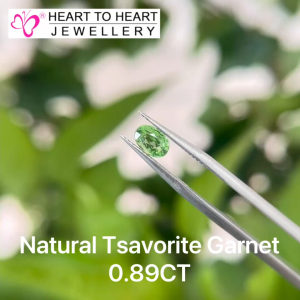 Natural Gemstone Tsavorite Garnet 0.89CT Oval Mix cut Green from Sri Lanka