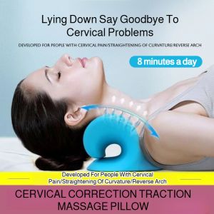 Neck Massage Pillow For Cervical Spine Pain Relief Shiatsu Deep Tissue Kneading Heat Therapy Adjustable Intensity Home Office Use