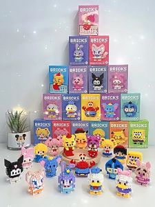 READY STOCK**DIY Mini Building Block Character Cartoon Toys微颗粒积木 摆件玩具礼物Cartoon Puzzle Blocks Toys Gift