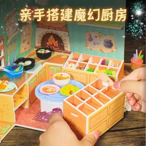 Mini Kitchen Play Food Toy DIY Handmade Simulation Kitchen Role-play Game for Bé Gáis Realistic Kitchen Playset Pretend Play