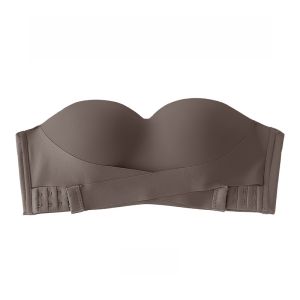 MONCAICHAN | Wireless Strapless Bra Invisible Back Thin Design Anti-Slip Small Chest Looks Big Youth Female Comfortable Underwear Nightgown