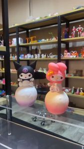 Sanrio Figure Anime Kuromi Melody Cinnamoroll Cake Decorative Accessories Home Decoration Night Light Kawaii Glowing Lamp Bedroom Light Room Decoration Children Toys Gifts