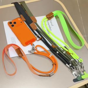 Personalized Trend Double Color Mobile Phone Universal Lanyard Diagonal Span Long Rope Shoulder Strap Rope Fashion Safety Rope