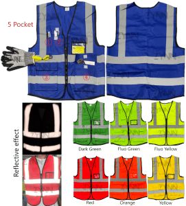 [SG STOCK] XL SAFETY VEST #800 4 POCKET With Zip Security High Visibility Brightness Reflective Jack Coat
