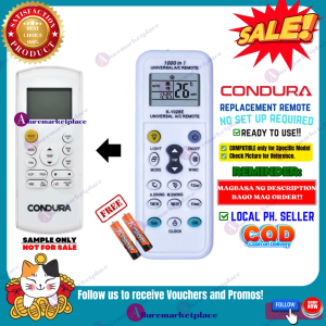 CONDURA AIRCON Remote Replacement [**Mag Basa B4 Umorder**] Ready to USE Universal for CONDURA AIR CONDITIONER Remote Control CONDURA INVERTER NON-INVERTER CONDURA alluremarketplace2ND