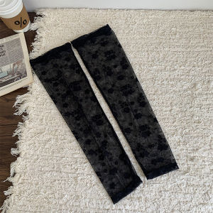 Miconico Korean Style Pure Desire Small Flower Lace Ice Sleeve Womens Outdoor Travel Sun Protection Sleeve Covers for Photography
