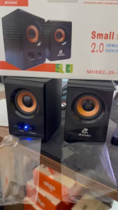 Loa máy tính vi tính laptop mini để bàn vỏ gỗ Arigato M22 loa Leerfei D091 K2039 bass giá rẻ âm thanh cực hay Ecoba