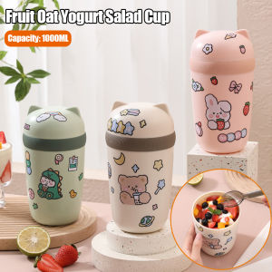 Bữa sáng trái cây Yến Mạch Sữa chua salad cốc có nắp hai lớp thực phẩm lưu trữ hộp bento Tập Thể Dục Giảm Béo côn bát