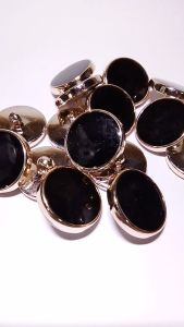 Kancing Baju Wanita Warna Hitam Lis Gold Kode 2218