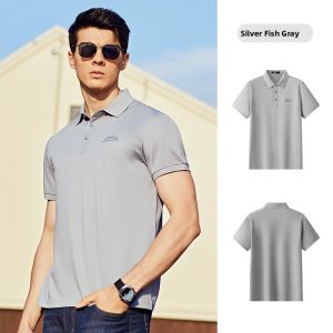 Jeep | Jeep Mens Ice Silk Quick Dry Polo Shirt Breathable Lightweight Short Sleeve Outdoor Sports Top Windproof Anti-static Wear Resistant