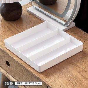 Adjustable Drawer Organizer Box Cosmetic Makeup Brush Lipstick Storage Container Plastic Rectangular Simple Design Desktop Storage