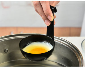 Stainless steel non-stick hanging ear poached egg mold Cooking tool lying in water with a runny hot spring egg