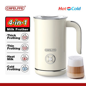 Cafelffe 4in1 Electric Milk Frother Frothing Foamer Chocolate Mixer Cold/Hot Latte Cappuccino Automatic foam milk heater Warmer