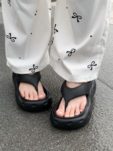 Dép Xỏ Ngón Đế Dày Thời Trang Hàn Quốc Mùa Hè Chống Trượt Màu Trơn Cho Nữ Dép Xỏ Ngón EVA Thoải Mái Cho Gia Đình Và Ngoài Trời