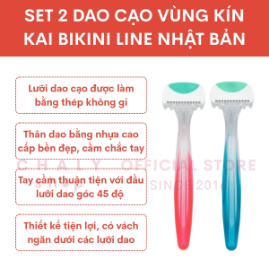Set 2 dao cạo vùng kín KAI Bikini Line Nhật Bản