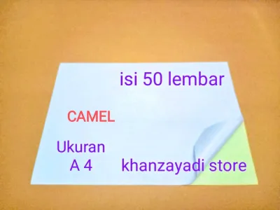 Stiker HVS A4 isi 20 lembar Camel Lintec Kstick sticker HVS putih (doff/matte) A4 high quality