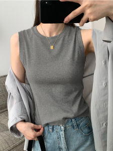 Áo Vest Không Tay Modal American Hot Bé Gái Dành Cho Nữ Mùa Hè Mới Ngoài Trời Mặc Bên Trong Không Có Đệm Ngực Áo Cơ Bản Không Có Tay Áo