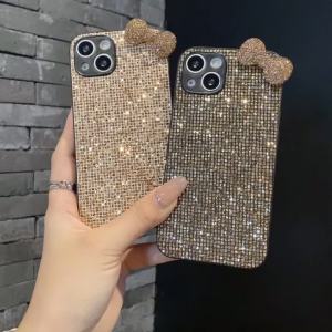 Luxury Shiny 3D Diamond Bowknot Bling Phone Case For Samsung Galaxy A14 A15 A16 A35 A36 S25 S24 S23 S22 Plus FE Ultra Soft Shell