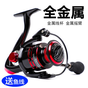 วงกลมทอโลหะเต็มรูปแบบ DaWei Red Hook Dragon สำหรับการตกปลาในทะเล ด้ามจับหมุนได้ด้านซ้ายและด้านขวา อุปกรณ์ตกปลากลางแจ้ง