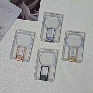 Strong Magnetic Card Wallet Metal Holder Case for Magsafe IPhone 17 Air 16 15 14 13 12 Pro Max Plus Mag Safe Clear Pocket Cover