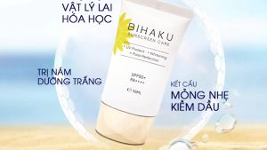 Bộ đôi chống nắng toàn diện ngăn chặn oxy hóa cải thiện lão hóa da và giảm thậm mụn nám sạm Bella The Sun 35v và Bihaku Sunscreen SPF50+ PA++++ 35ml