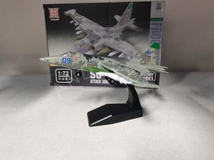 1:72 Scale ABS Modern Military Fighter Jets Model Su-25 Assembly Building Block Airplane Models Movable Wheels Educational Gift