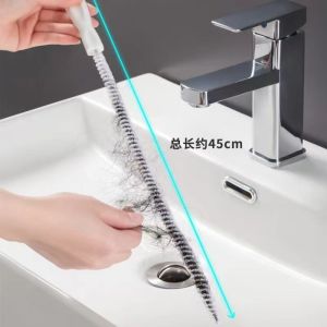 Kitchen Vegetable Basin Downcomer Dredge Hair Cleaning Brush Bathroom Pool Hair Cleaner Sink Anti-Blocking Stick