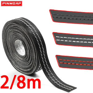 2/8M Car Mouldings Trim PU Leather Braid Decorative Line Strip For Door Dashboard Sticker Car Interior DIY Strips Car Interior