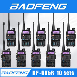 BaoFeng UV-5R Walkie Talkie set of 10 Dual Band VHF/UHF136-174Mhz & 400-520Mhz Handheld Two Way Radio