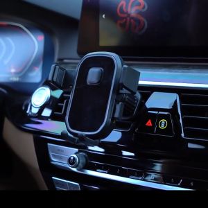 New Car Air Vent Hook Clip Smart Phone Holder Dashboard Mobile Phone Mount Stand Car Accessories 旋转钩子出风口手机支架吸盘汽车导航支架