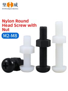 POWER&STRONG | Black Nylon Cross Head Screws with Nuts Kit