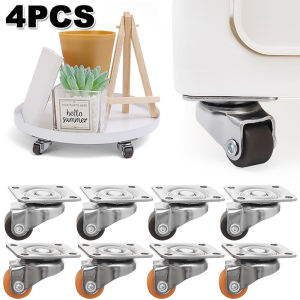 4Pcs Mini Caster Universal Swivel Casters Heavy Duty Furniture Casters Wheels for Small Appliances Storage Boxes Household Accessories