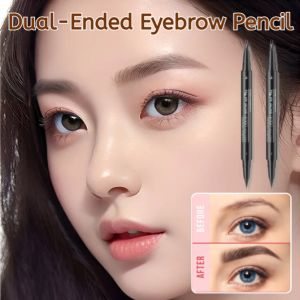 Waterproof Dual-Ended Eyebrow Pencil Smudge-Proof Two Fork Tip Natural Long Lasting Professional Cosmetic Eyebrows Makeup