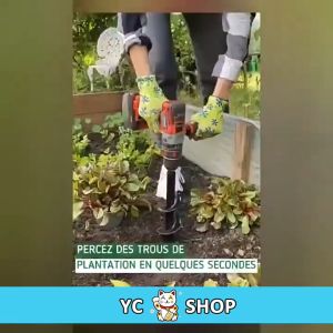 [YC] Ground Drill Bit Planting Tree Flower Garden Planter Spiral Hole Digger Tool Mesin Korek Tanah Pokok Bunga 花树种植打坑钻头