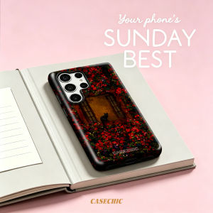 Potdemiel | Romantic Cream Red Heart For Samsung Galaxy S26 Ultra A56 Exquisitely Pattern Double Protective Phone Cover Cases CaseChic