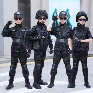 Original Black Hawk Camouflage Army Costume Set for Kids Childrens Cosplay Army Costume Uniform