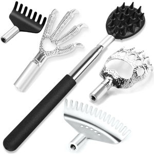 Bộ 5 Dụng Cụ Gãi Lưng Hình Móng Vuốt Gấu Có Thể Tháo Rời Có Thể Kéo Dài Massage Thủ Công Giúp Giảm Ngứa Lưng Và Thư Giãn