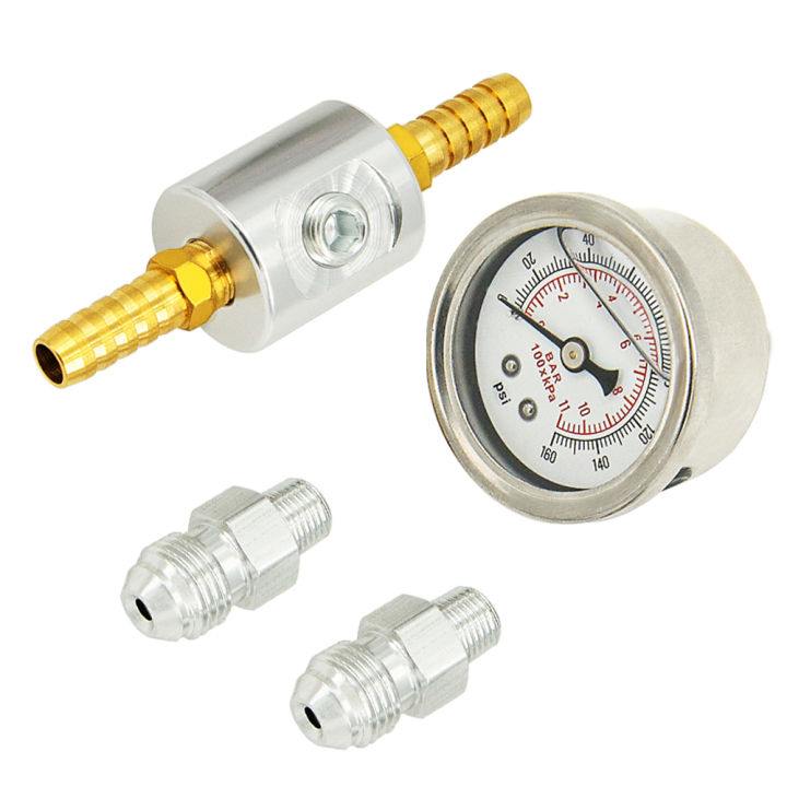 OMT 0-140psi Fuel Pressure Test Gauge Kit Car Fuel System Diagnostic