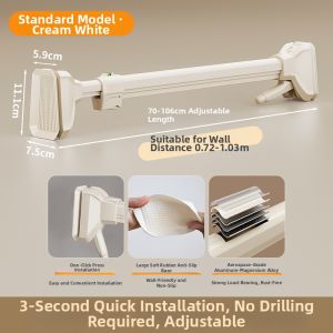 Hole-free Extendable Wall-mounted Clothes Drying Rack