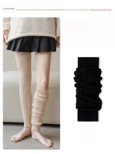 JINGCHI | Womens Over-Knee Long Knitted Wool Socks Thick Warm Winter Fashion Y2K Spicy Knee-Pad Leggings Polyester Wool Spandex Blend