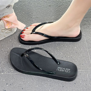 Summer Outdoor Black Slip-Resistant Swimming Flip Flops