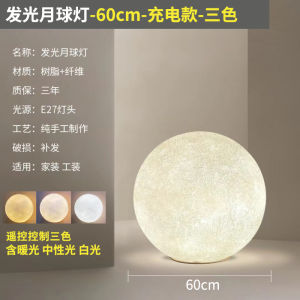 Nordic Style Moon Lamp Floor Lamp LED Ambient Light Living Room Bedroom Study Romantic Moonlight Decorative Table Lamp