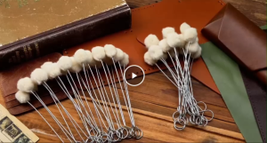 20pcs Wool Daubers Leather Dye Tool Wool Daubers Ball Brush With Metal Handle For Diy Crafts Projects