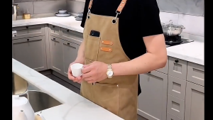 Thickened Canvas Apron Full Body Oil Resistant Apron Coffee Shop Aprons Kitchen Cooking Aprons Adult