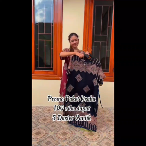 {BAYAR DITEMPAT / COD} Daster 100 Dapat 5pcs || Daster Rayon standar Lengan Pendek Busui Bumil Kancing Depan Lengan Pendek Motif Batik Kekinian Masa Kini