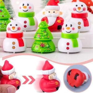 ของเล่นซานตาคลอสมนุษย์หิมะรถลากแรงเฉื่อยในเทศกาลคริสต์มาสต้นคริสต์มาสรถของเล่นแบบสนุกสนานเด็กทารกเกมแบบโต้ตอบของเล่นคริสต์มาสปีใหม่สำหรับเด็ก